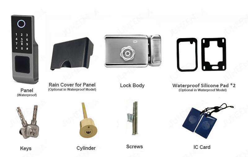G23 Waterproof Smart Gate Lock – Fingerprint, Password, Card & Remote Unlock
