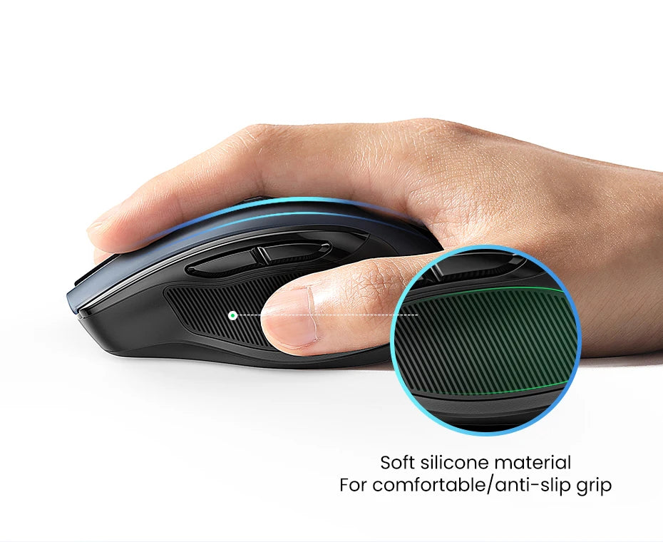 UGREEN MU006 Wireless Mouse – Bluetooth 5.0 & 2.4G, 4000 DPI, Silent Ergonomi
