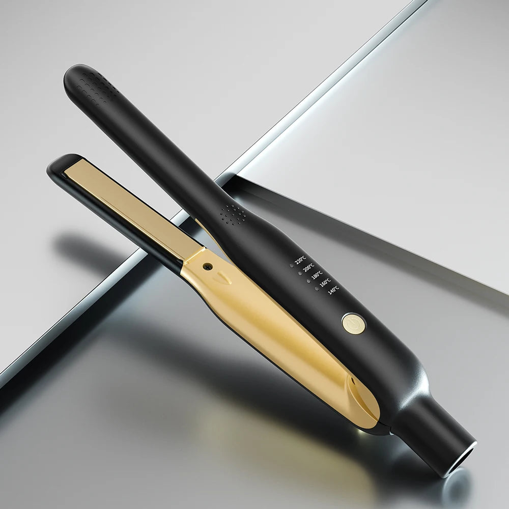 Portable Mini Hair Straightener & Curler – Lightweight Flat Iron with Auto Shut-Off