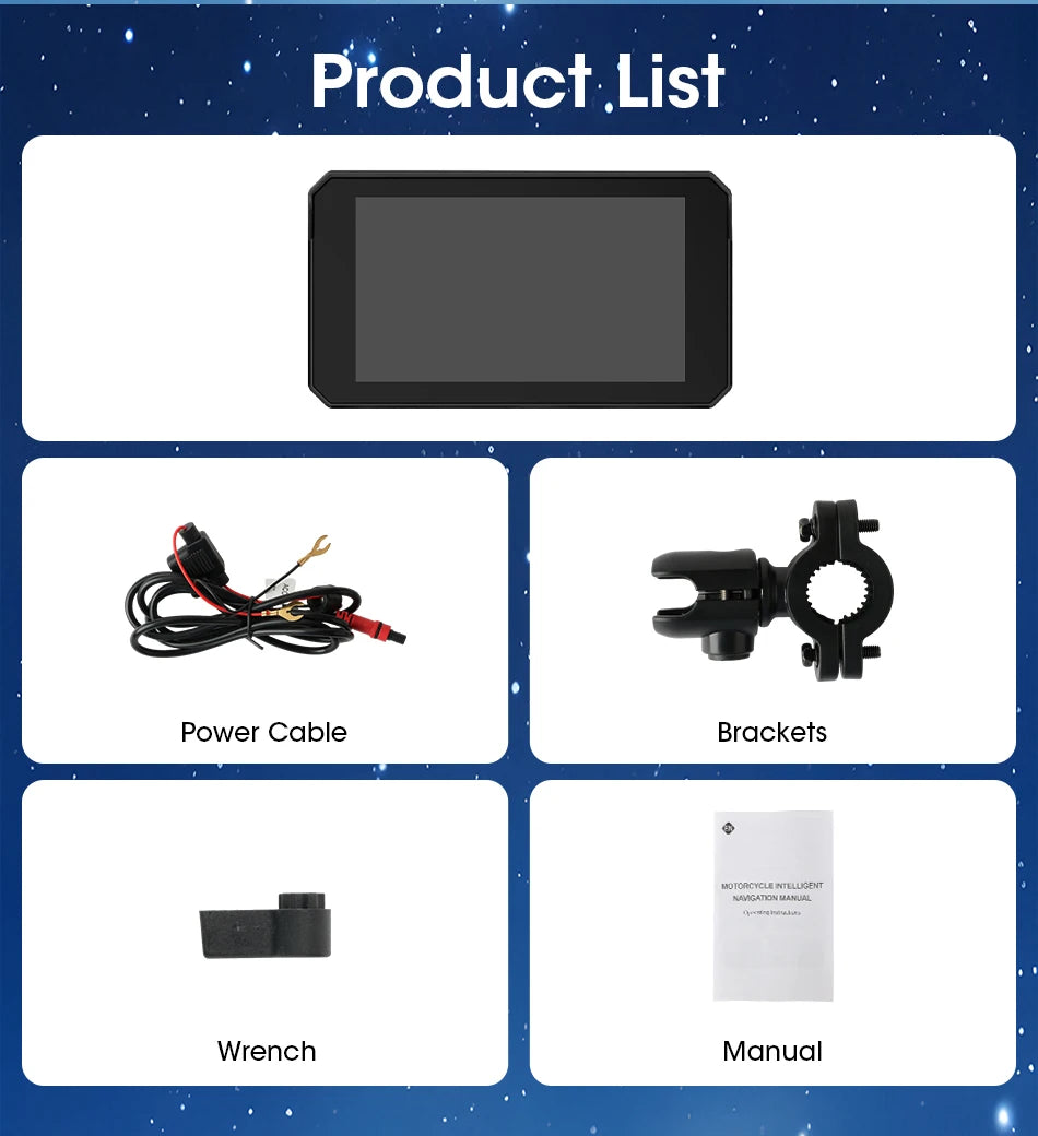 Jansite 5” IPX7 Motorcycle / Car Smart Display – Wireless CarPlay, Android Auto & MirrorLink