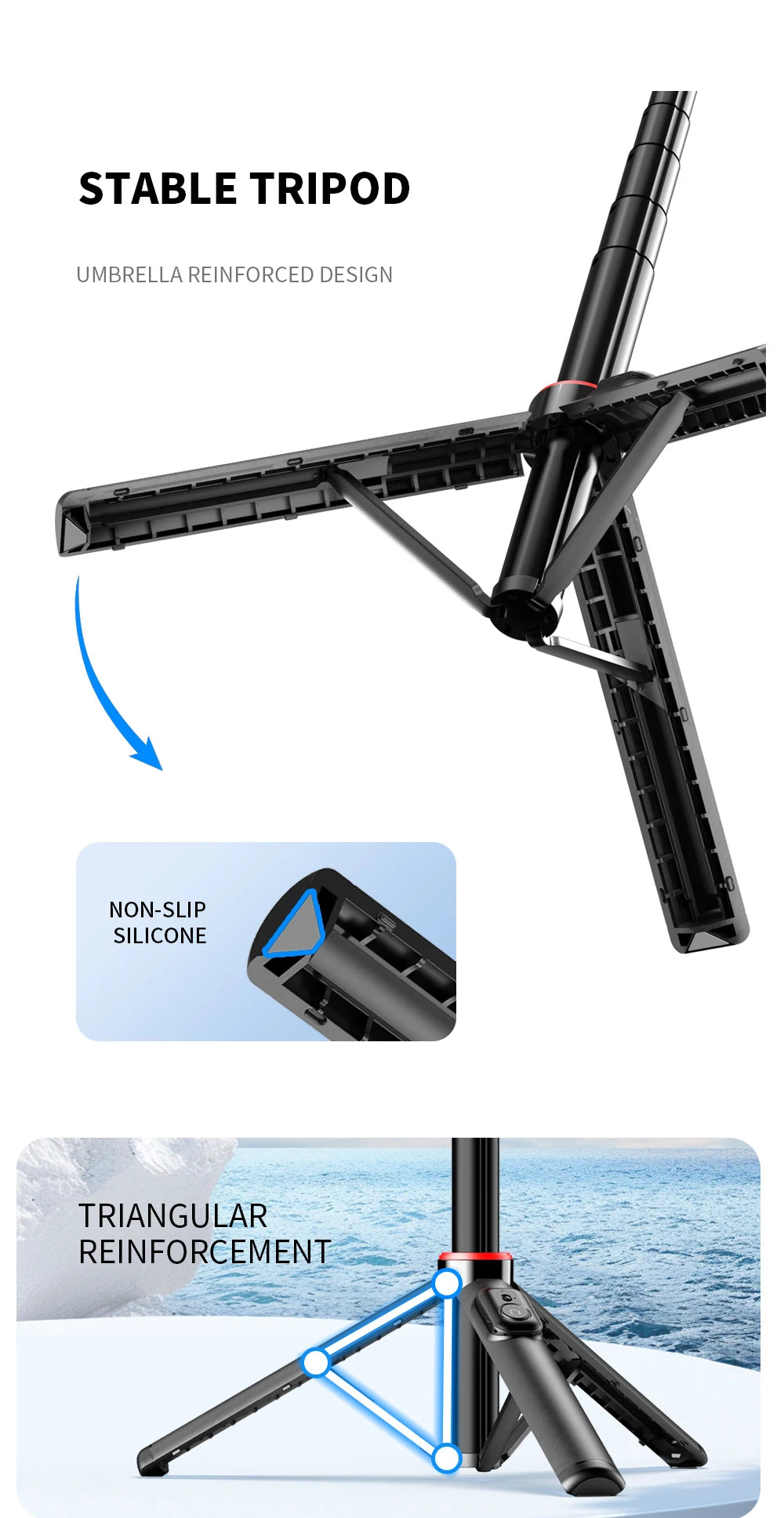 Magnetic Bluetooth Selfie Stick Tripod with Remote – Selfieshow C20