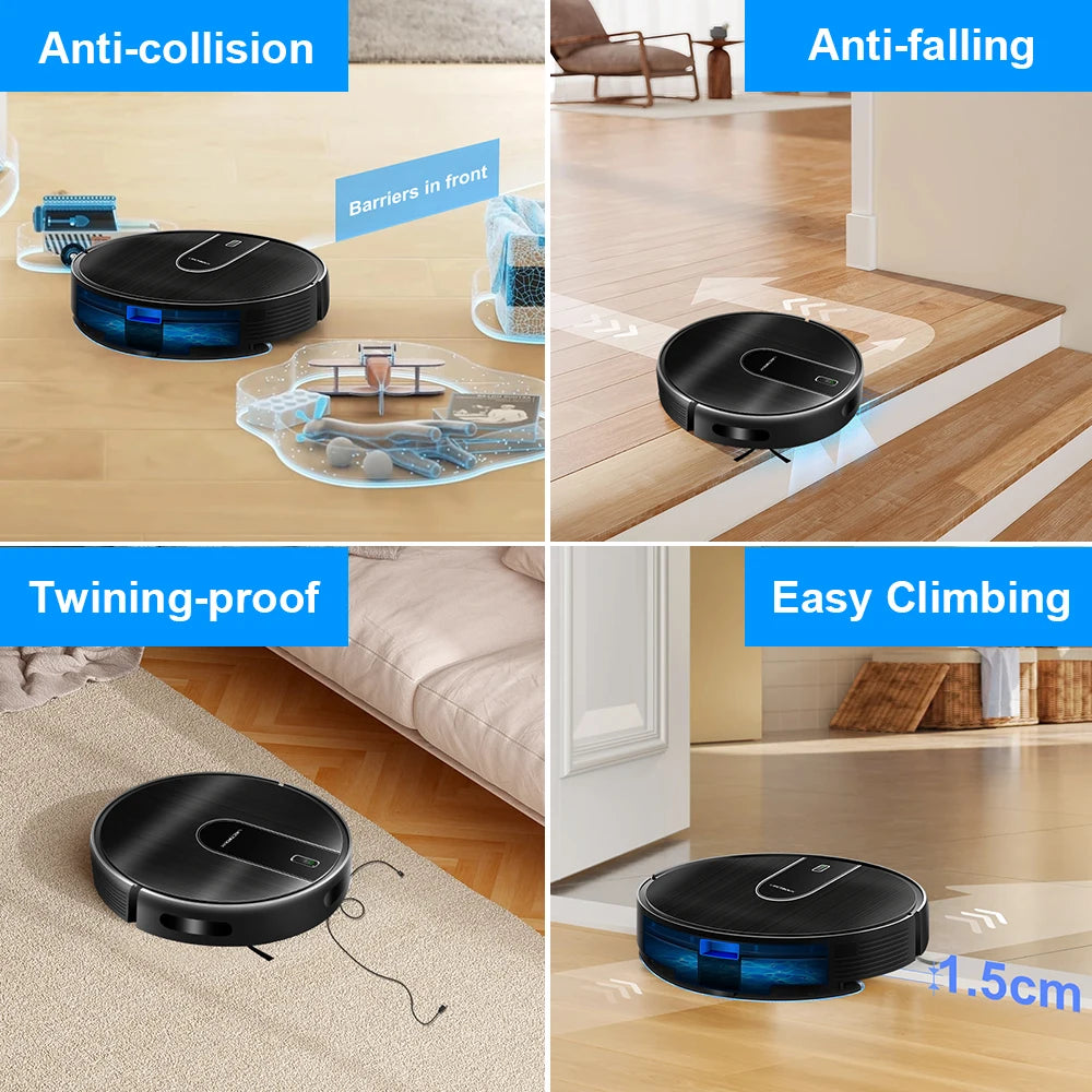 Liectroux N7S-U Smart Robot Vacuum Cleaner – Wet & Dry Mop, HEPA Filter, Alexa Ready