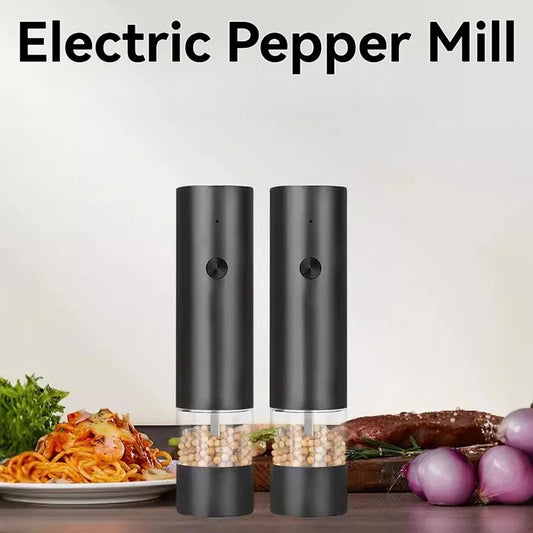 Electric Salt & Pepper Grinder – USB Rechargeable Automatic Spice Mill with Adjustable Grind