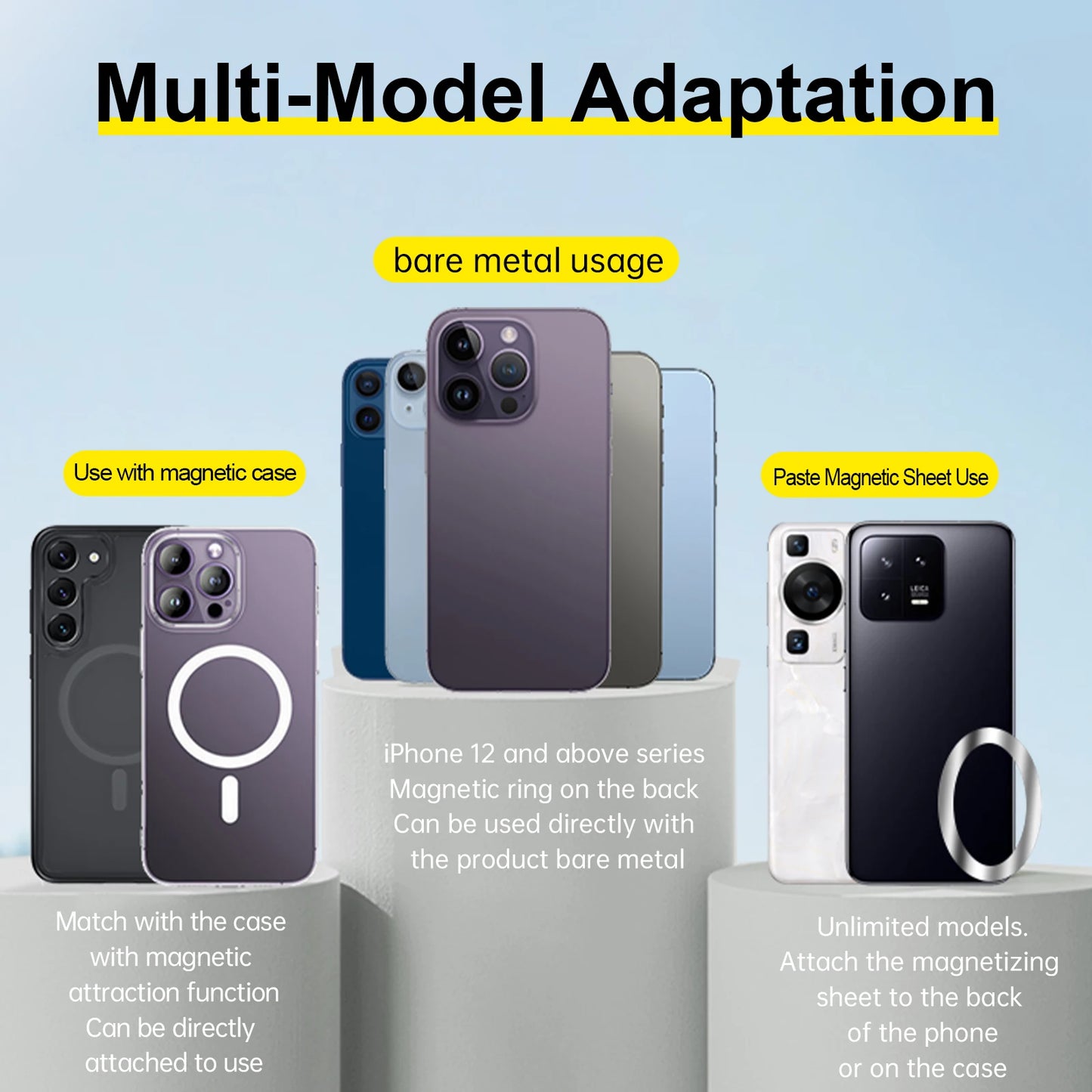 Magnetic Selfie Stick Tripod for iPhone – Bluetooth Remote & 360° Rotation