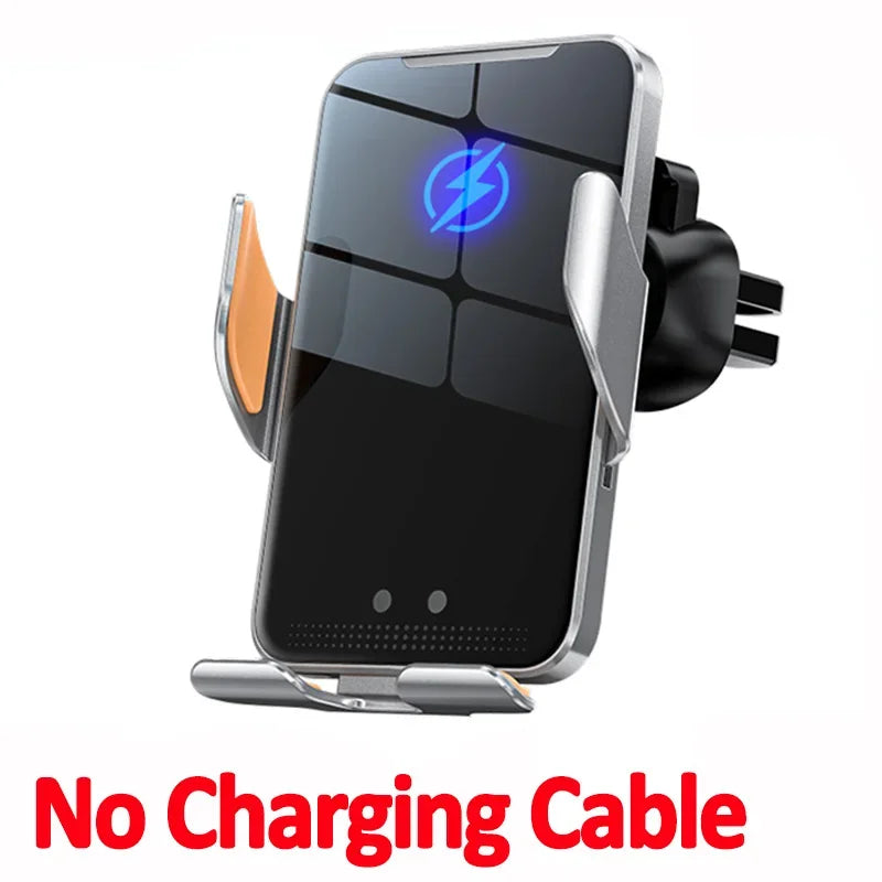 VIKEFON Qi Wireless Car Charger – One-Hand Auto Clamp with Cooling Fan