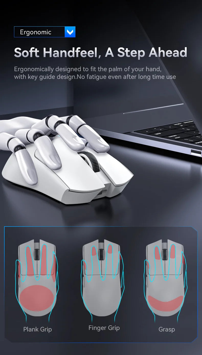 Attack Shark X11 Triple-Mode Wireless Gaming Mouse – PAW3395, 22,000 DPI, Magnetic Charging Dock