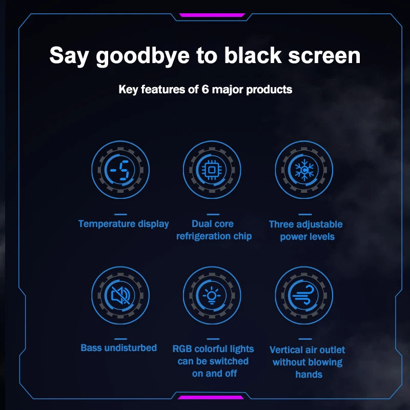 K11/K12 Mobile Live Streaming Radiator – Dual-Core Phone Cooler with Digital Display