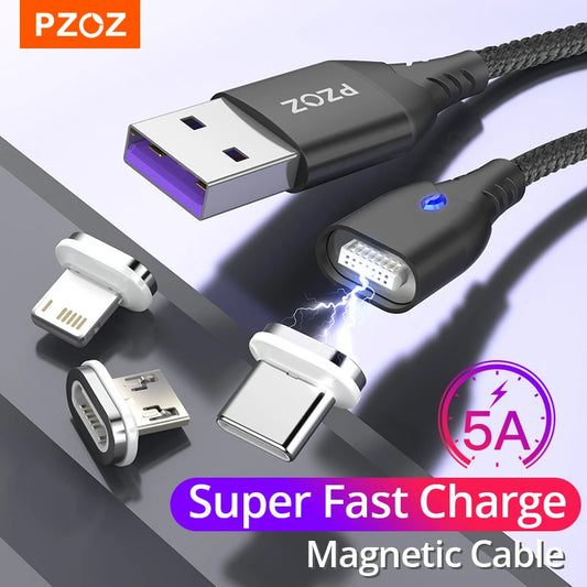 3-in-1 Magnetic Charging Cable | One Cable for iOS, Type-C & Micro USB