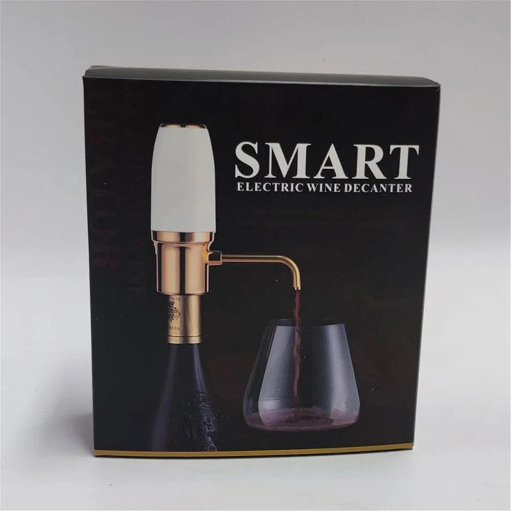 Electric Wine Decanter & Aerator – Instant USB Rechargeable Automatic Wine Pourer for Home Bar