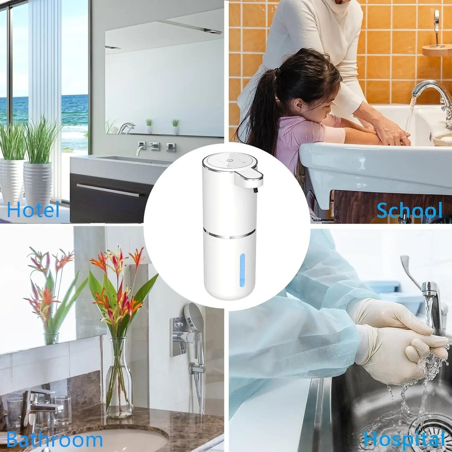 Touchless Automatic Foam Soap Dispenser – USB Rechargeable Infrared Hand Wash Dispenser