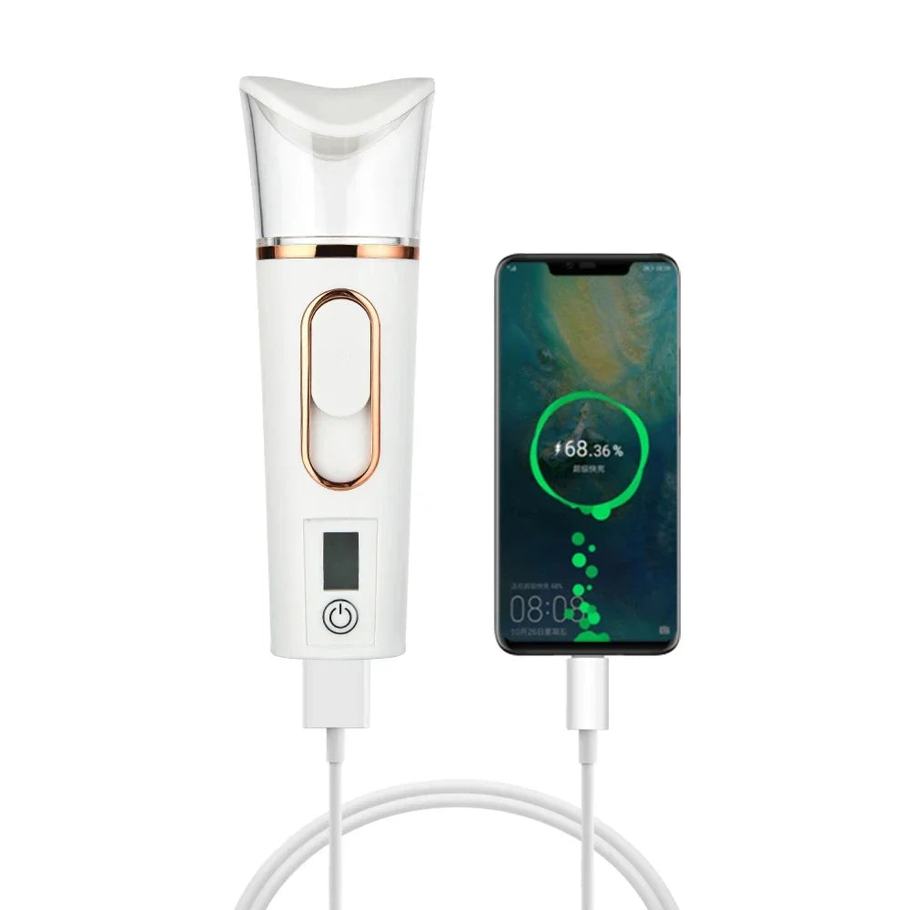 Miitina Portable Facial Steamer – Dual Spray Cold Mist Skin Hydration Device