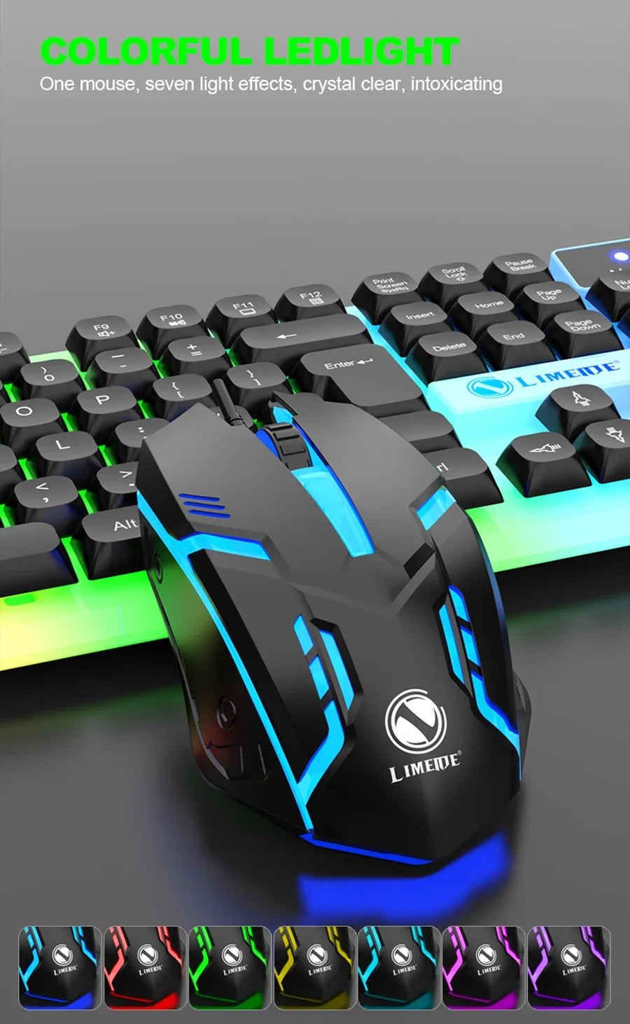 Full-Size 104 Keys Wired Keyboard – Splash-Proof USB Keyboard for PC & Office