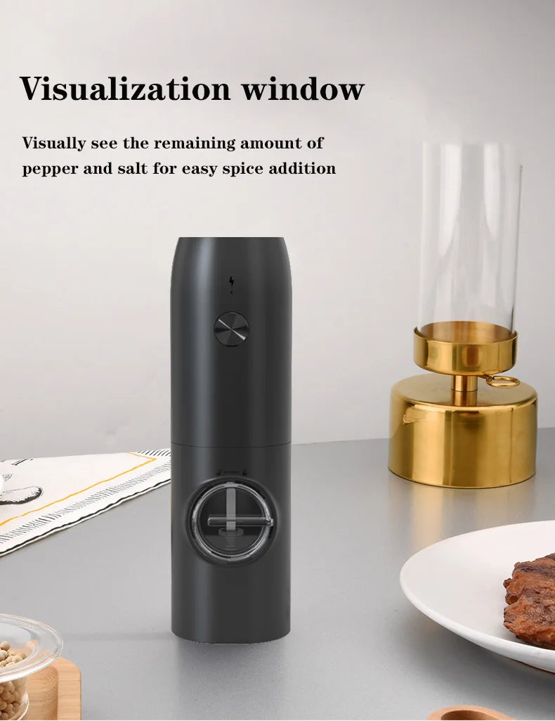 OEIN Electric Salt & Pepper Grinder – Rechargeable One-Hand Automatic Mill