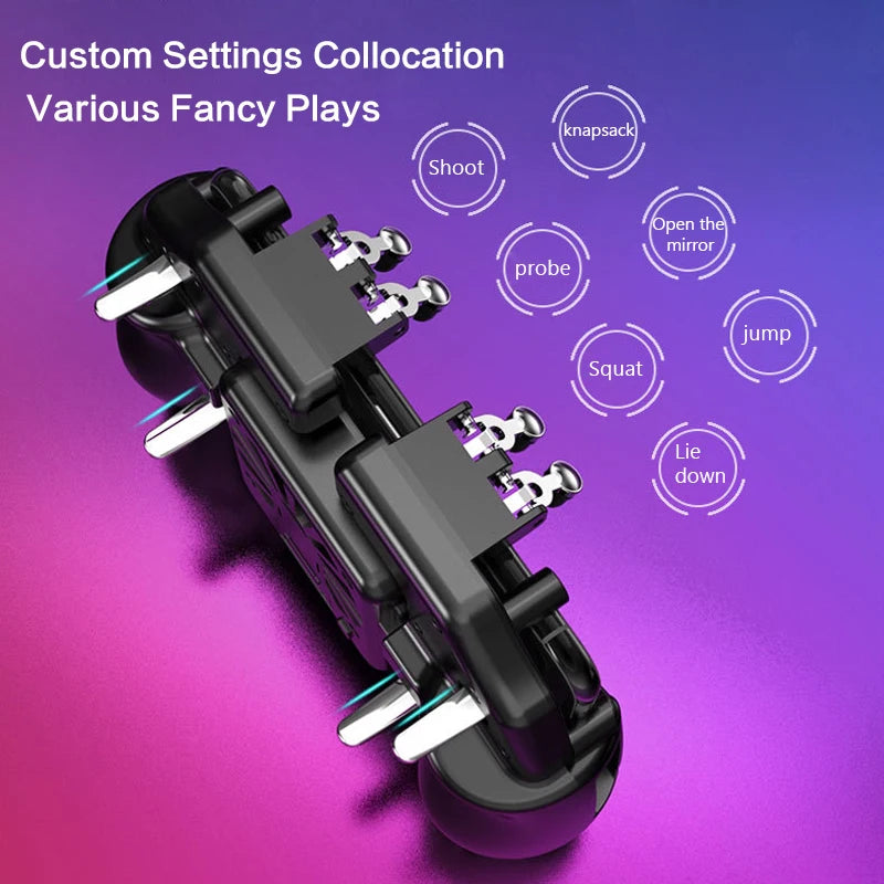Mobile Gaming Controller Handle – Adjustable Gamepad Grip with Phone Stand