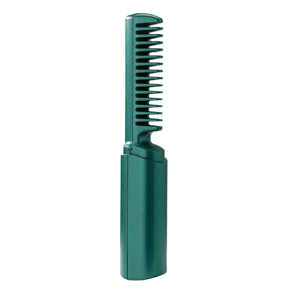 2-in-1 Mini Cordless Hair Straightener Comb – USB Rechargeable Portable Styling Tool