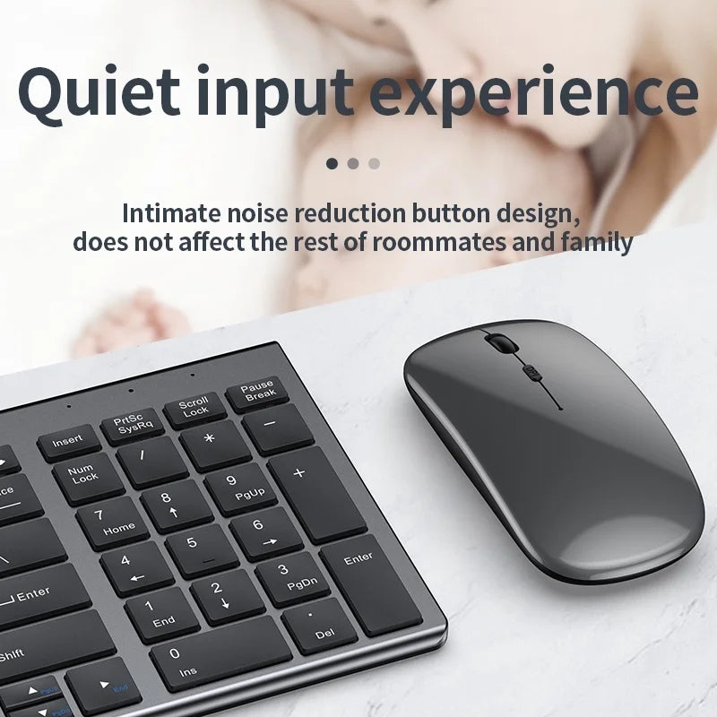 Ergonomic Keyboard & Mouse Combo – Dual Connectivity, Multimedia Keys