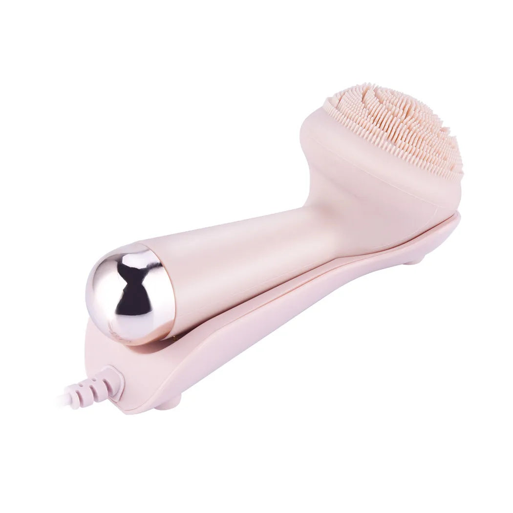 HOMEFISH Electric Facial Cleanser – Silicone Head, 4-Mode Vibration & Roller