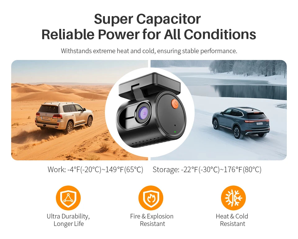 KAWA MINI3 Gen2 2K Dash Cam – Hidden WiFi Car DVR with Voice Control & Night Vision