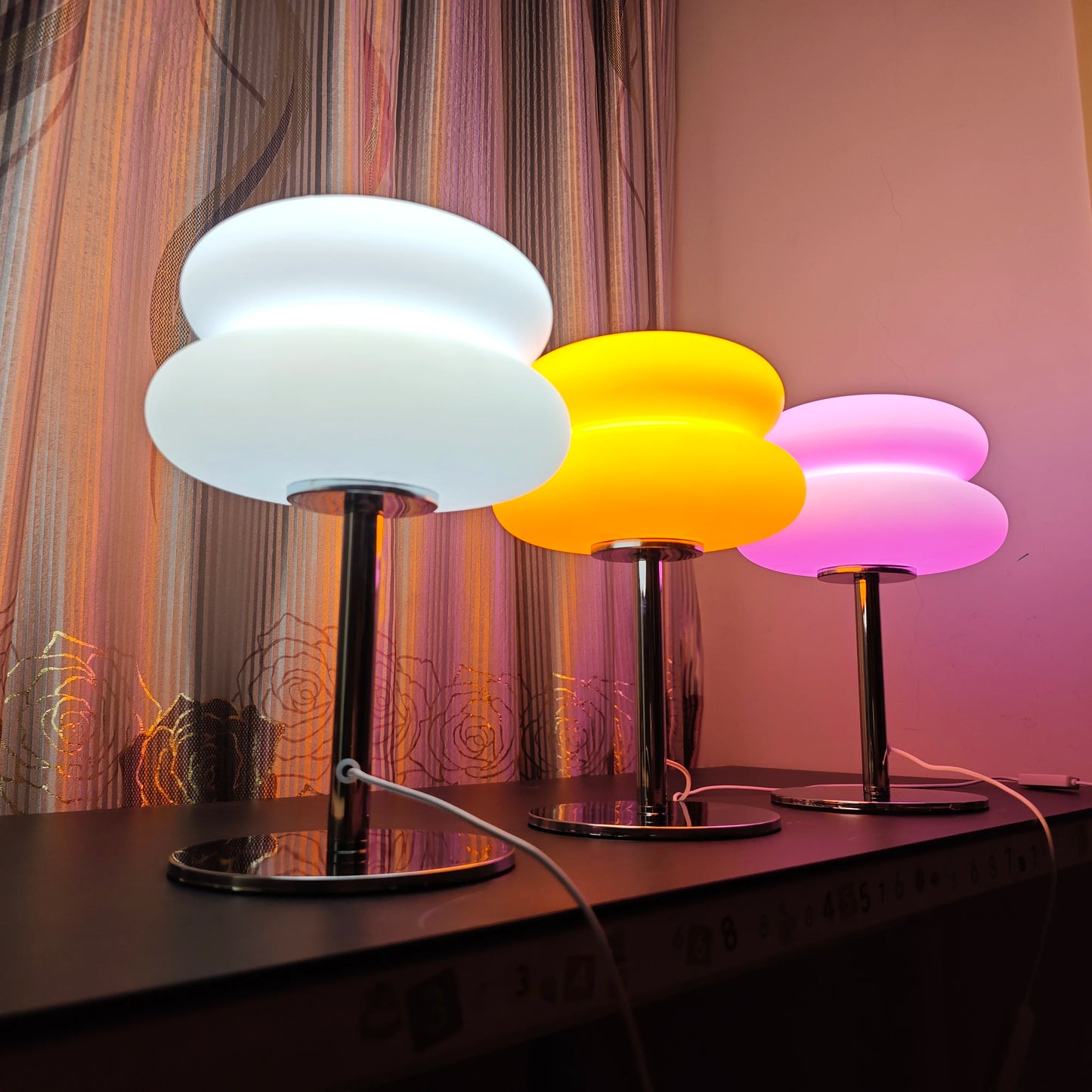 Topwinson LED Mushroom Night Light | USB Rechargeable, 3-Color Dimmable Bedside Lamp