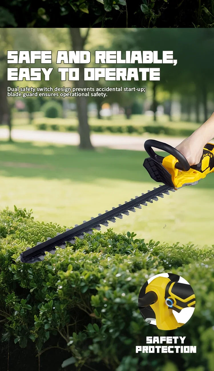For Dewalt 20v Battery Pins Cordless Electric Hedge Trimmer Brushless – Stainless Steel Blade Garden Cutter (Battery Optional)