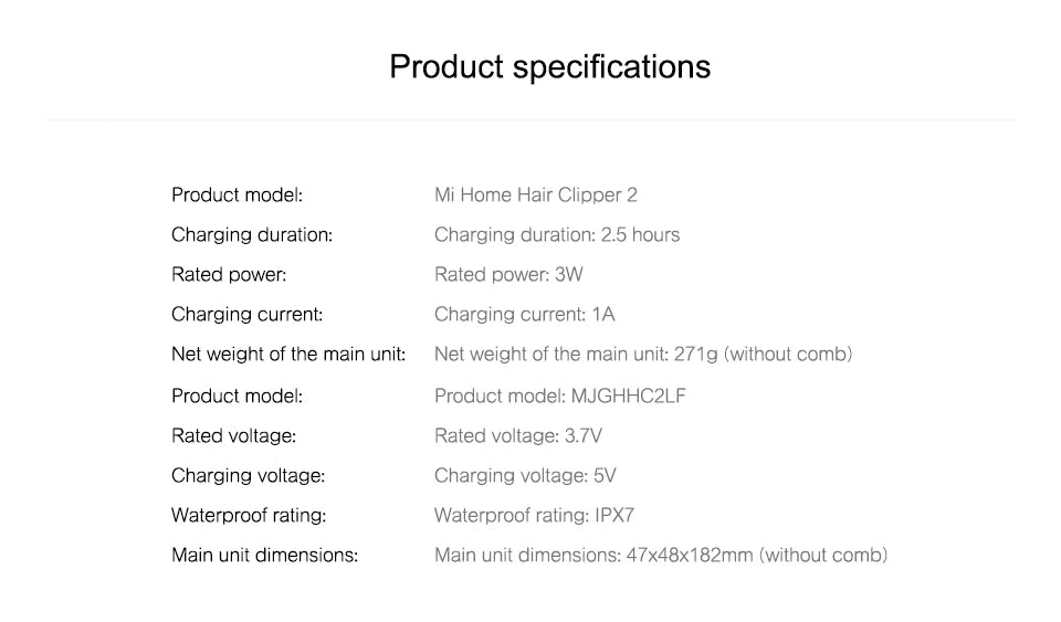 Xiaomi Hair Clipper 2 – USB-C Fast Charging, 19 Length Settings, Digital Display