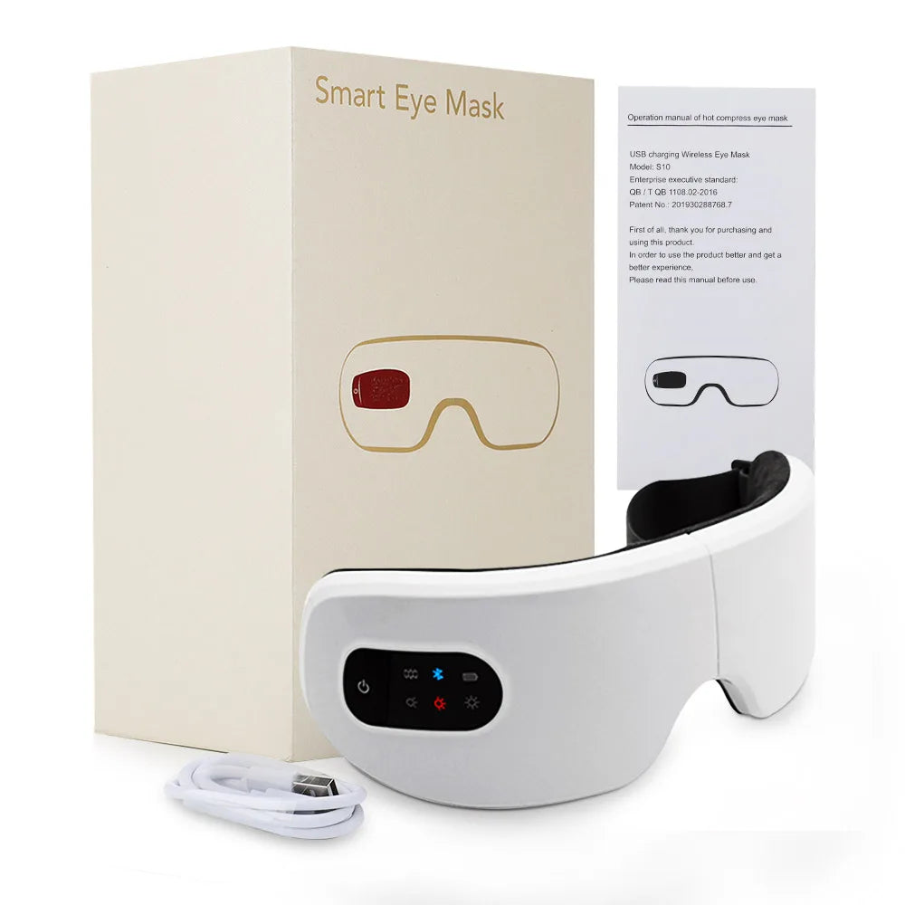 Electric Eye Massager – 4-Level Heat, Music & Sleep Relaxation