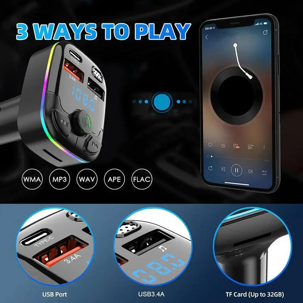 Car Bluetooth 5.0 FM Transmitter / MP3 Player
