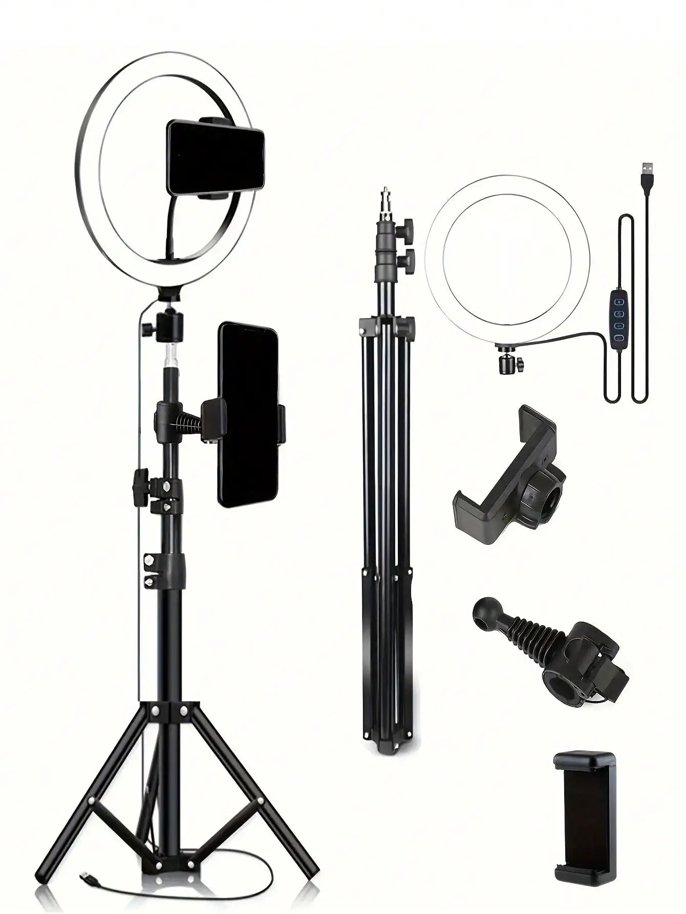 Professional 10-Inch Ring Light Tripod Kit for Selfies & Live Streaming