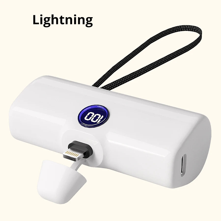 Pocket Power Bank 5000mAh – 18W PD Fast Charge for iPhone & Android