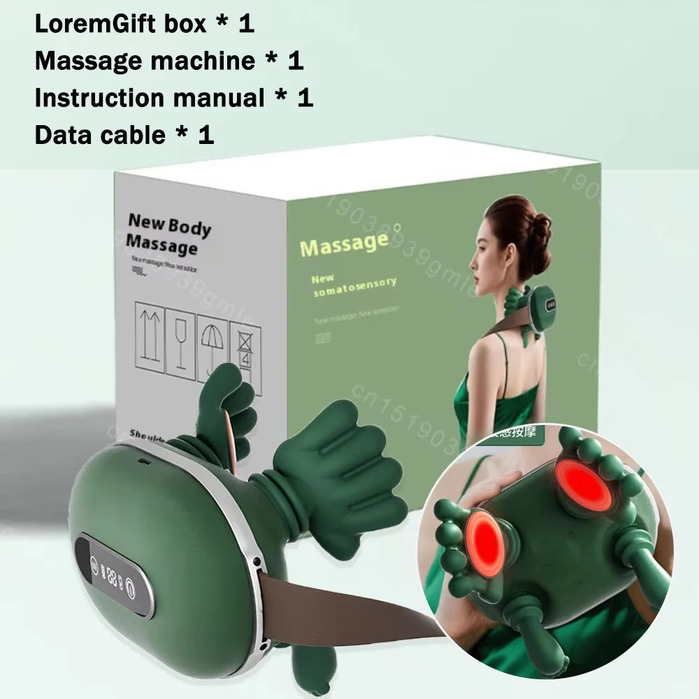 Electric Trapezius Massager with Heat – Wearable Neck, Back & Shoulder Relief