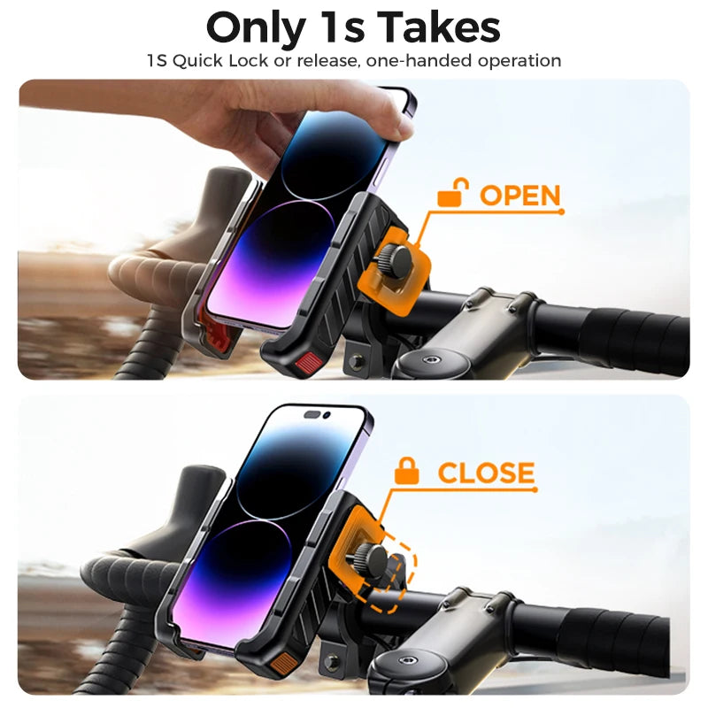 Bicycle Phone Holder JR-ZS266 – Secure Triple Protection Handlebar Mount