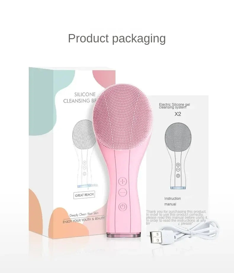 X2 Electric Face Cleansing Brush – IPX7 Rechargeable Acne & Blackhead Remover