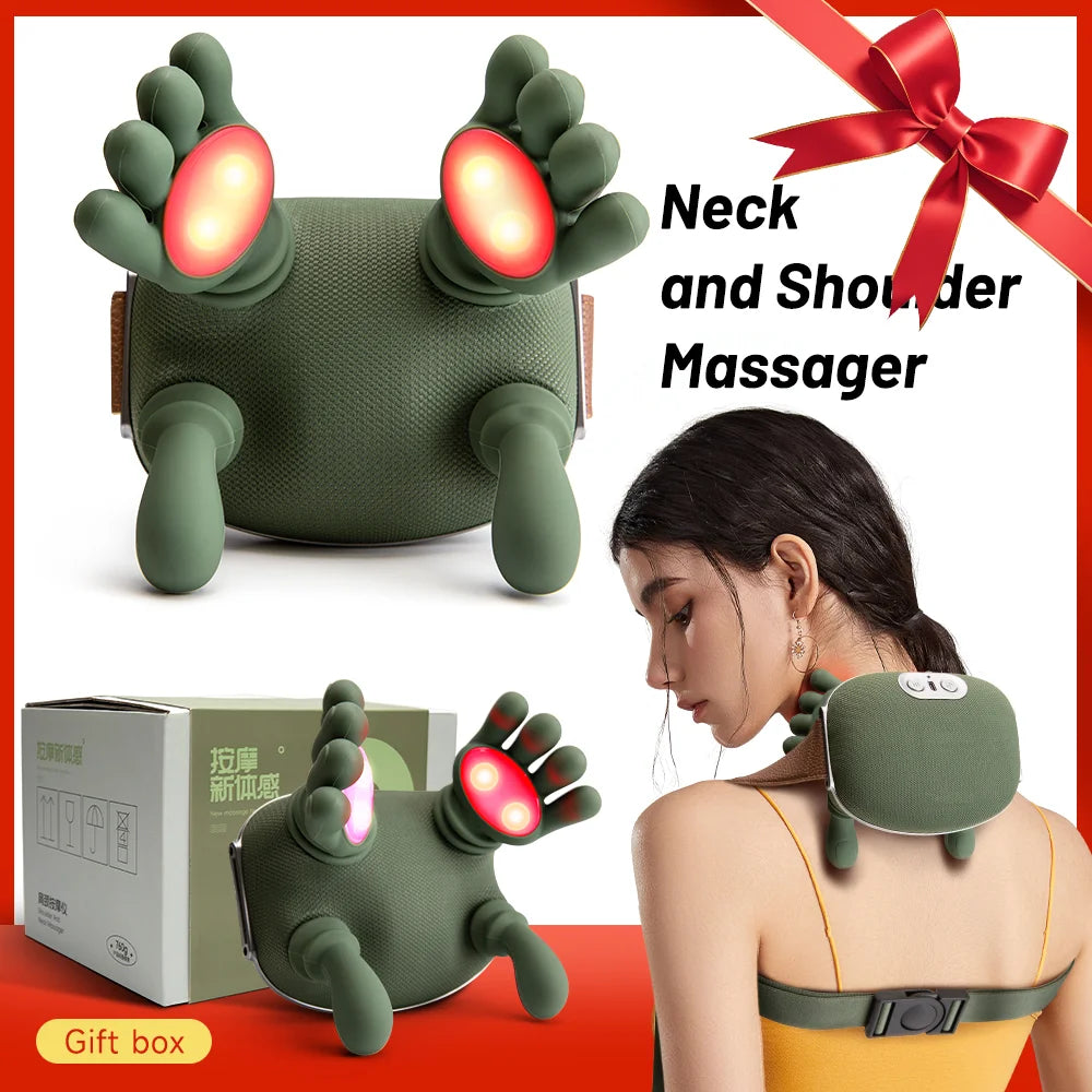 Electric Trapezius Massager with Heat – Wearable Neck, Back & Shoulder Relief