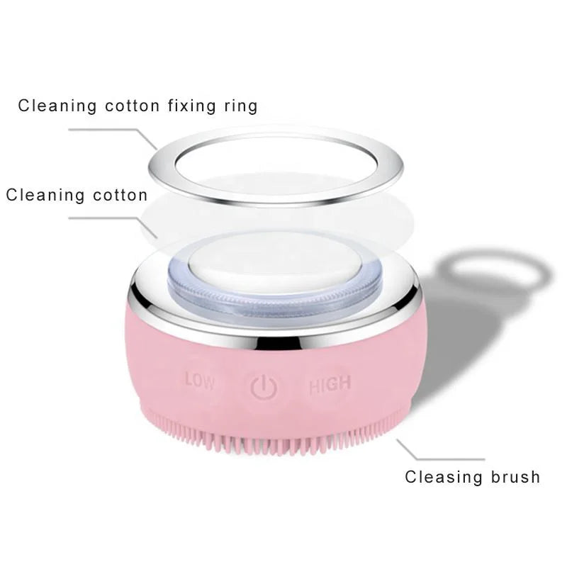 MIKO NICE 2-in-1 Ultrasonic Facial Cleanser – USB Rechargeable IPX7 Silicone Brush
