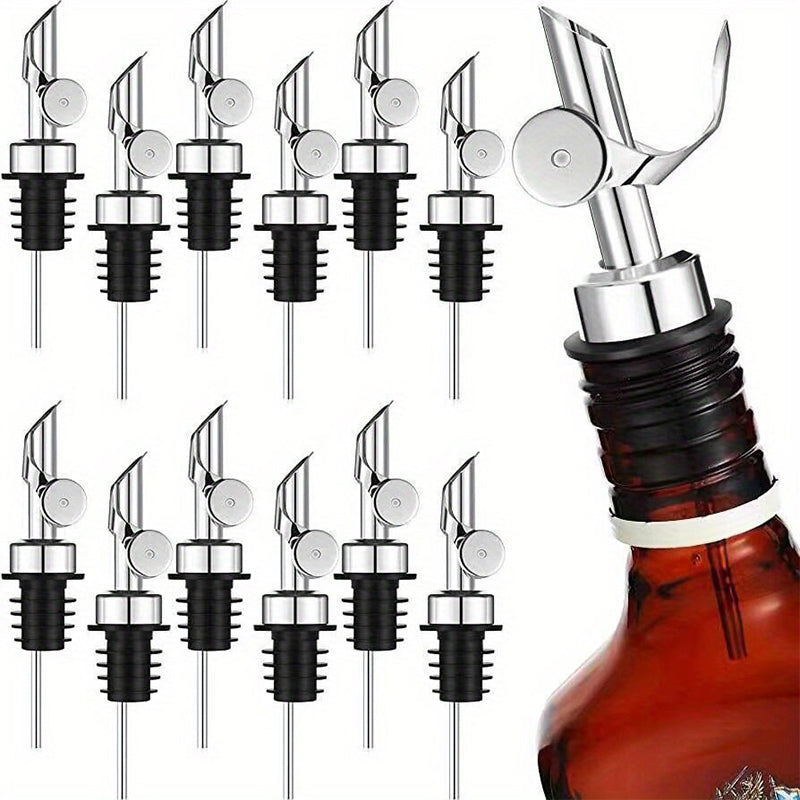 304 Stainless Steel Olive Oil Pourer Stopper – Auto Open Wine Vinegar Bottle Spout