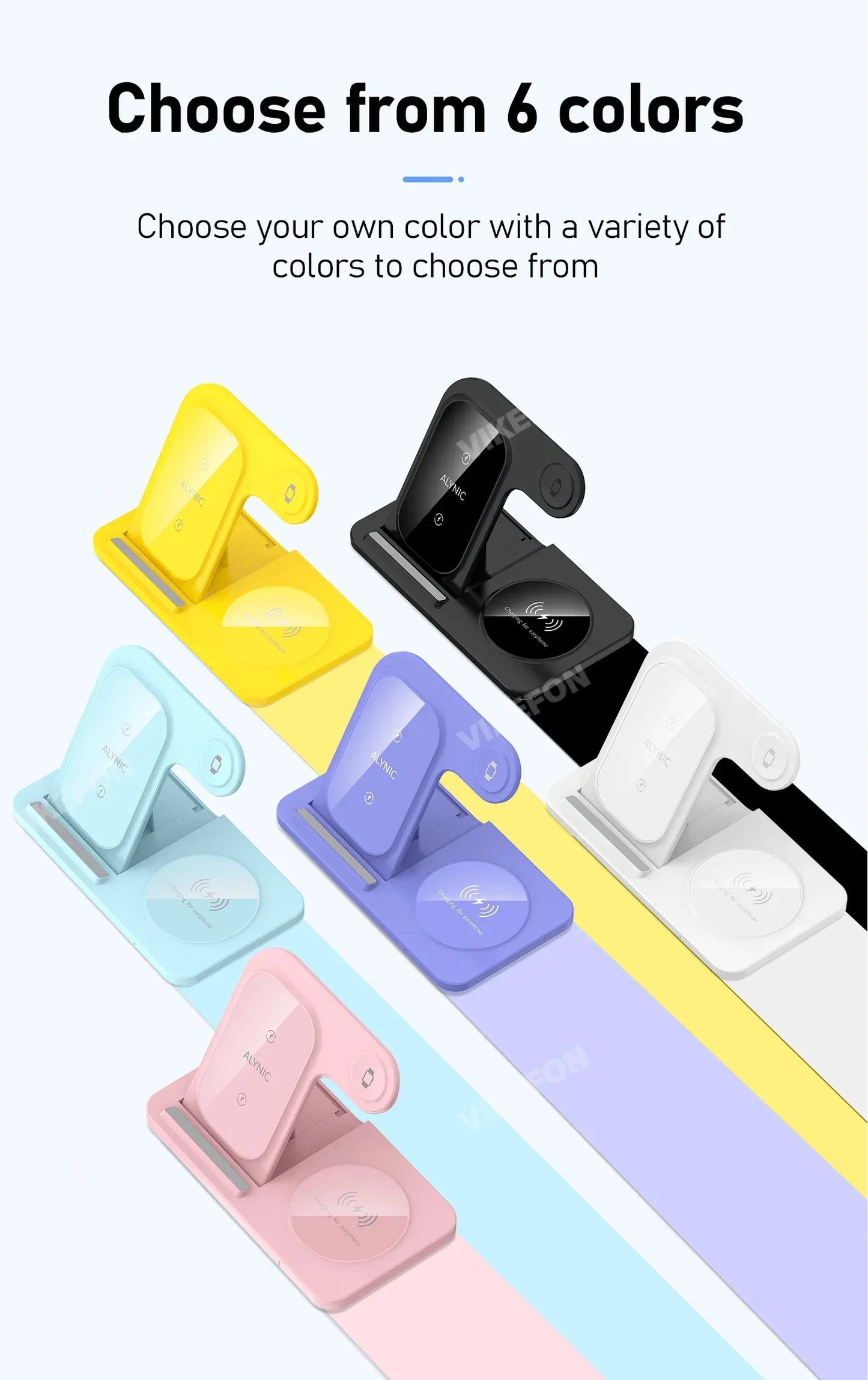 3-in-1 Foldable Fast Wireless Charger for iPhone, Watch & AirPods