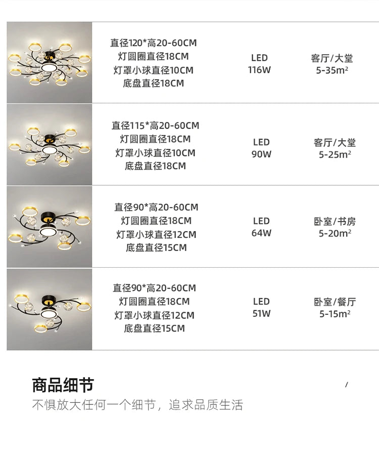 Artpad Modern Star Moon Ceiling Light Fixture | Romantic LED Chandelier for Bedroom & Living Room