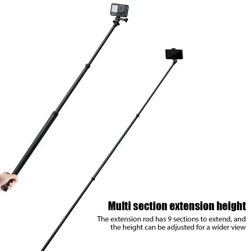3m Carbon Fiber Invisible Selfie Stick for Insta360 & Action Cameras