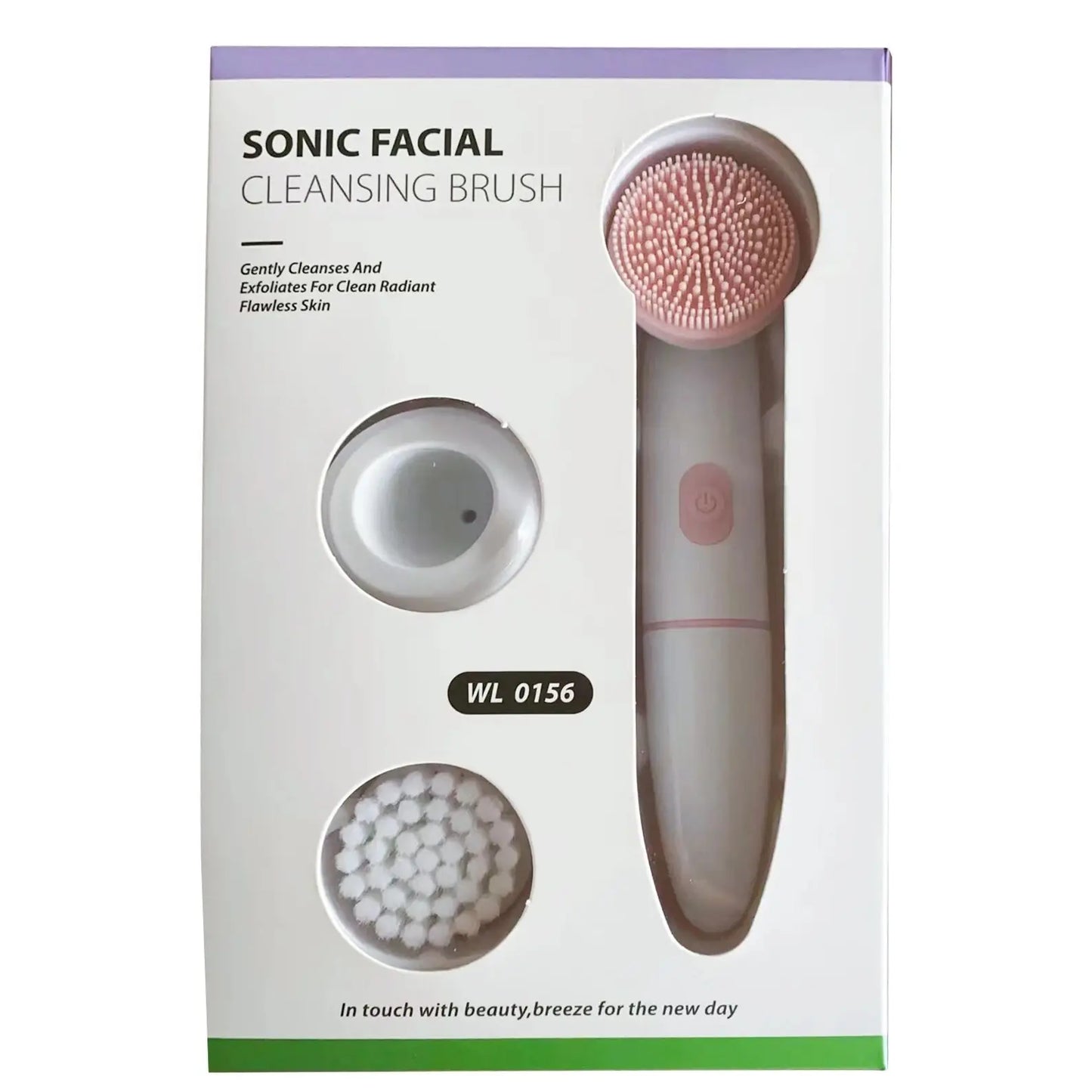 2-in-1 Electric Facial Cleanser – Waterproof Silicone & PBT Deep Clean Brush