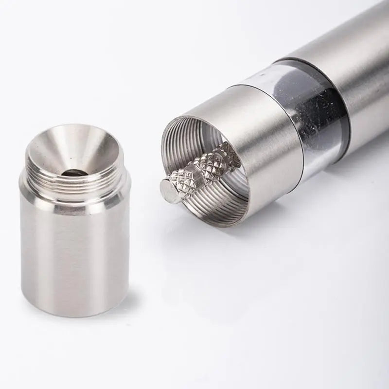 Stainless Steel Finger Salt & Pepper Grinder – Manual Thumb-Press Spice Mill (Eco-Friendly, No Battery)