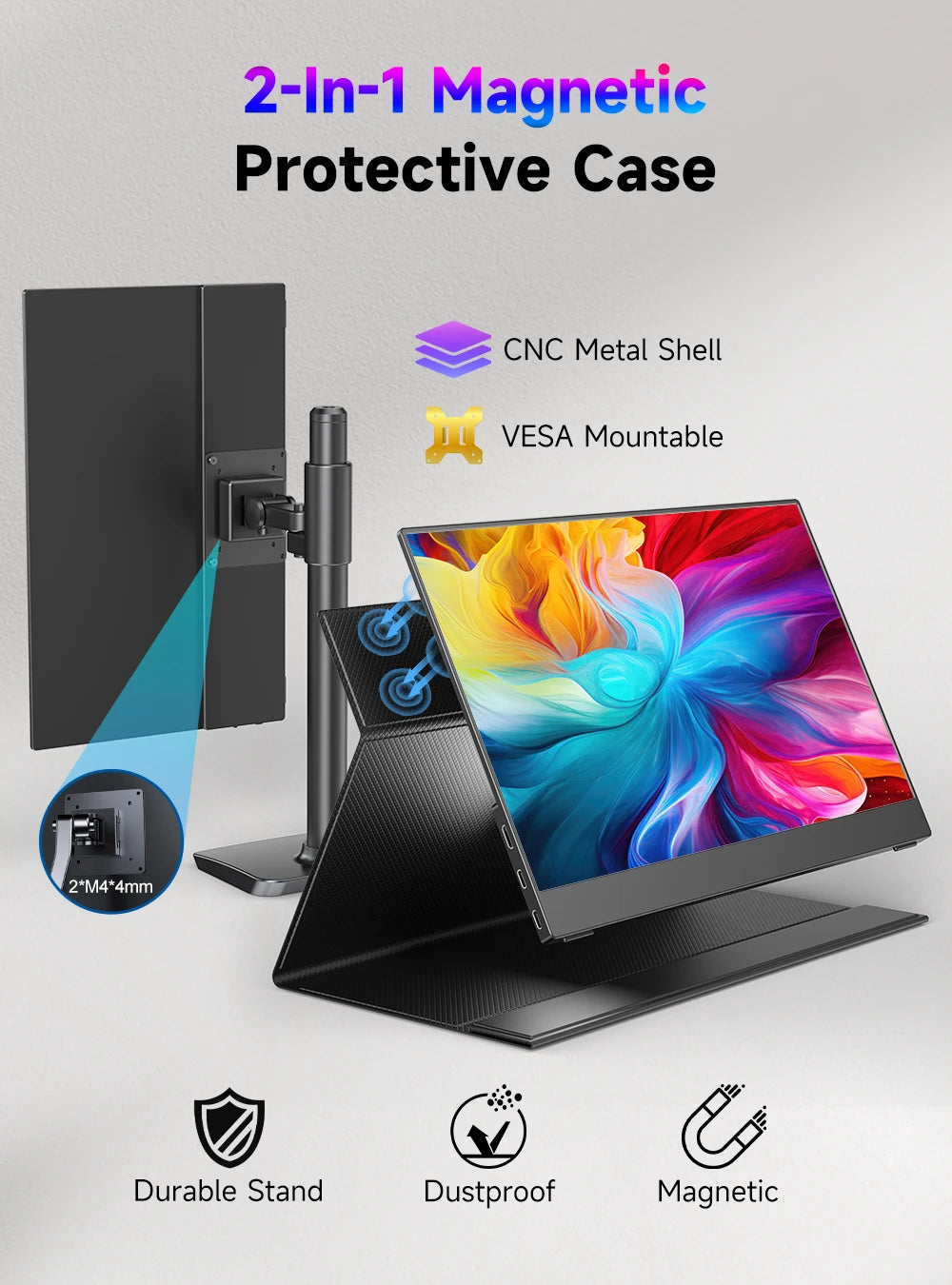 UPERFECT 13.3 Inch 4K OLED Portable Monitor with Speakers & USB-C / HDMI