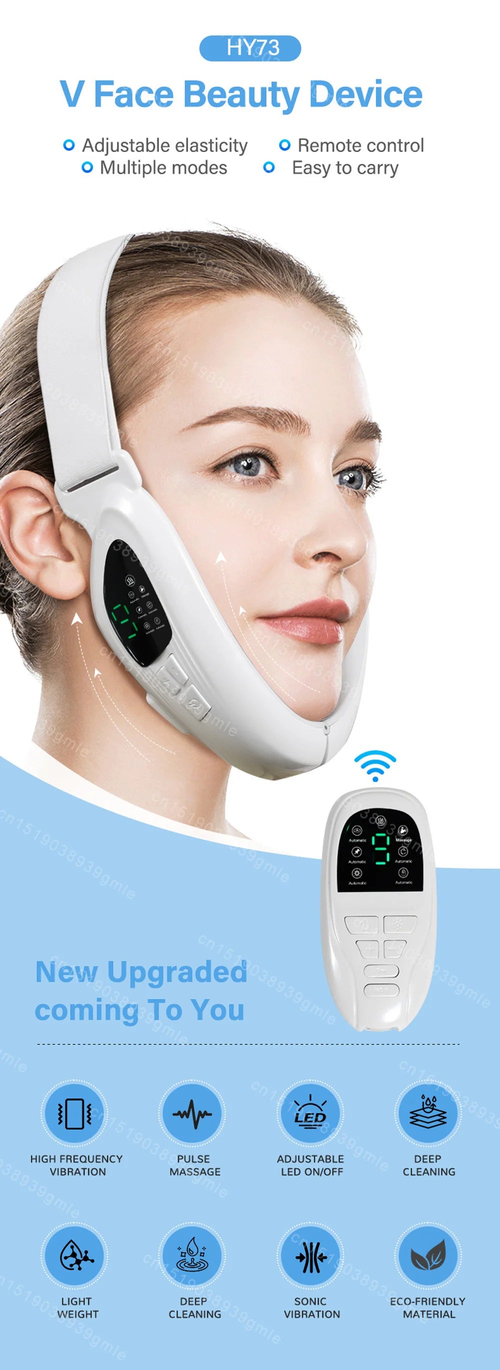 Voguish Facial Slimming Massager – EMS Microcurrent V-Line Lifting Tool