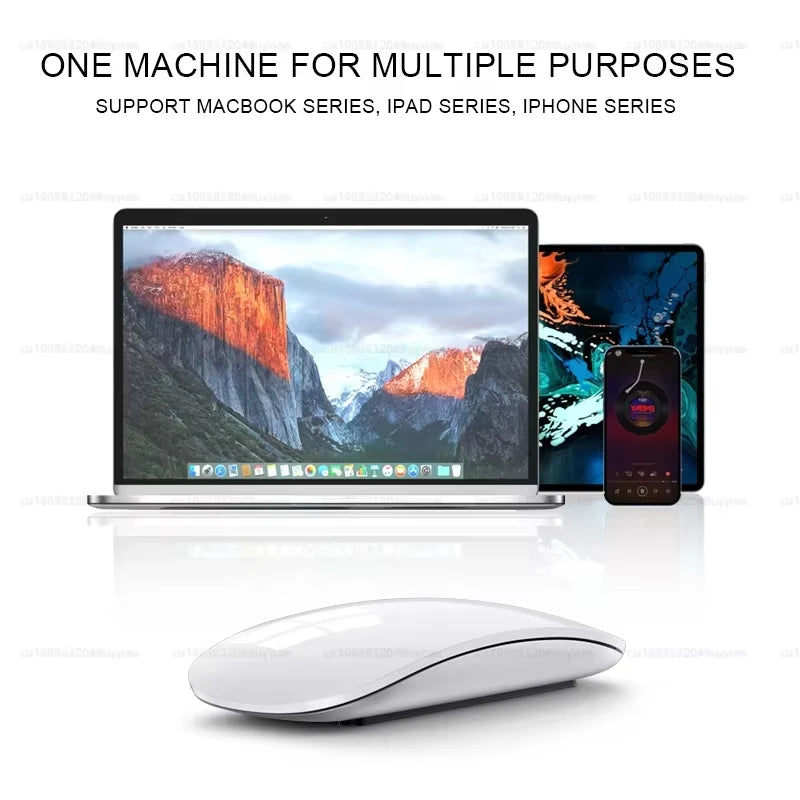 Mini Bluetooth Wireless Mouse – Rechargeable, Touch Scroll, Ultra-Slim Design