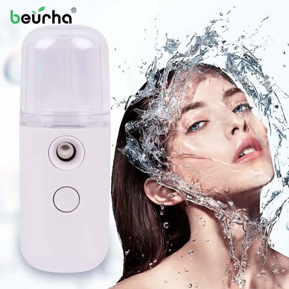 SALORIE Nano Facial Mist Sprayer – Rechargeable 30ml Ionic Face Spray for Skin Hydration