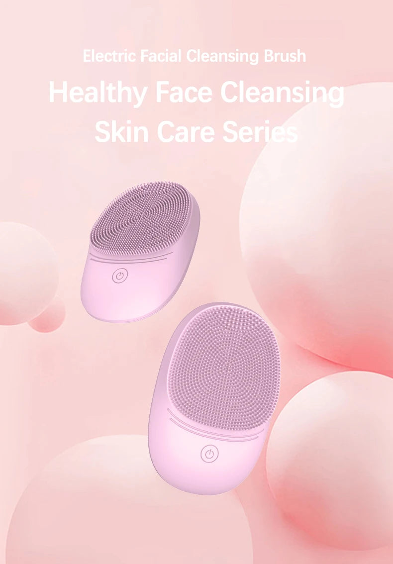Silicone Sonic Facial Cleansing Brush – Battery Powered Deep Clean Skincare Tool