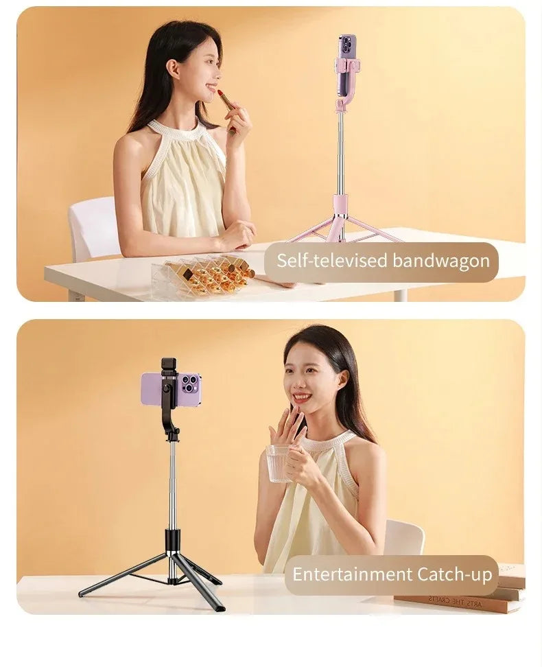 Ultra-Long 1.7m Bluetooth Selfie Stick Tripod – Stainless Steel