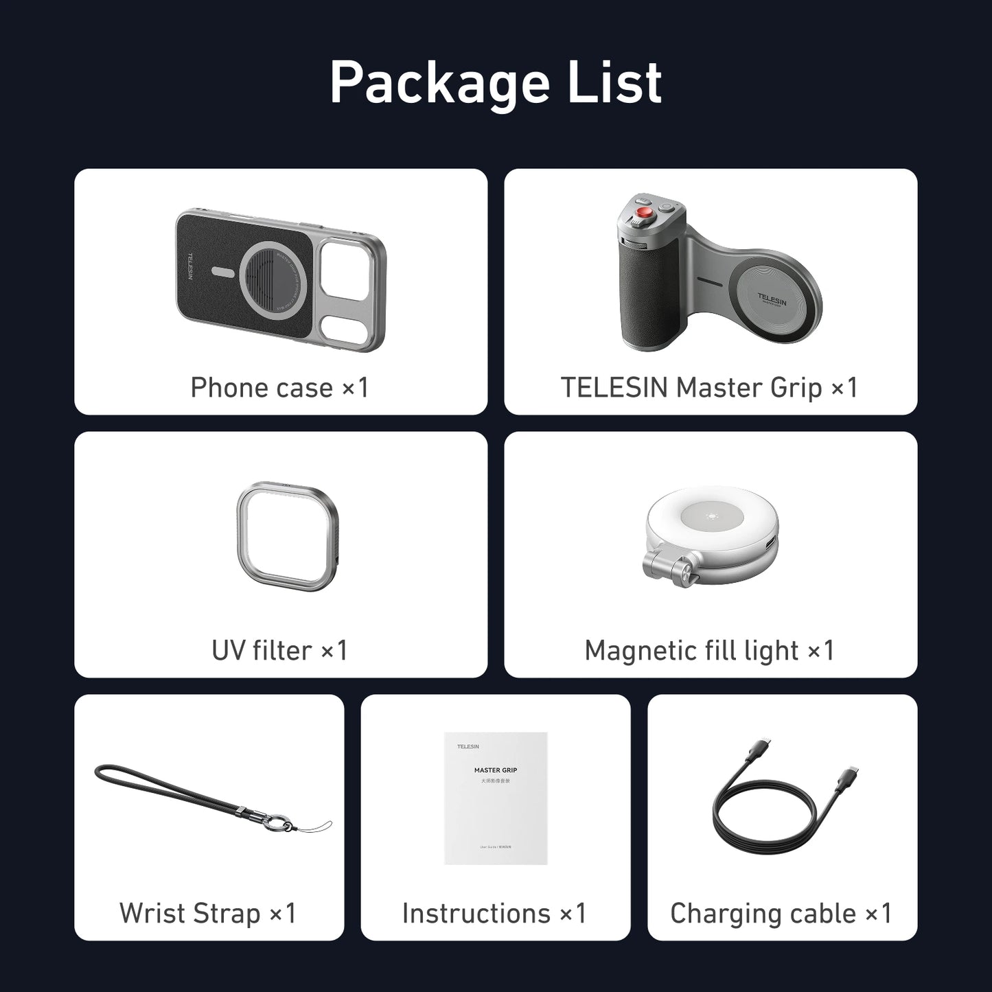 Master Grip for iPhone 17 Pro / Pro Max | Magnetic Camera Handle with 3200mAh Battery