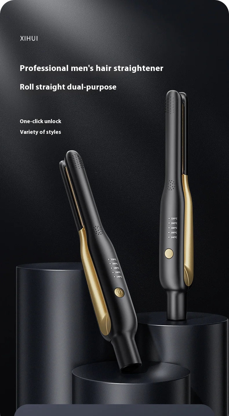 Portable Mini Hair Straightener & Curler – Lightweight Flat Iron with Auto Shut-Off