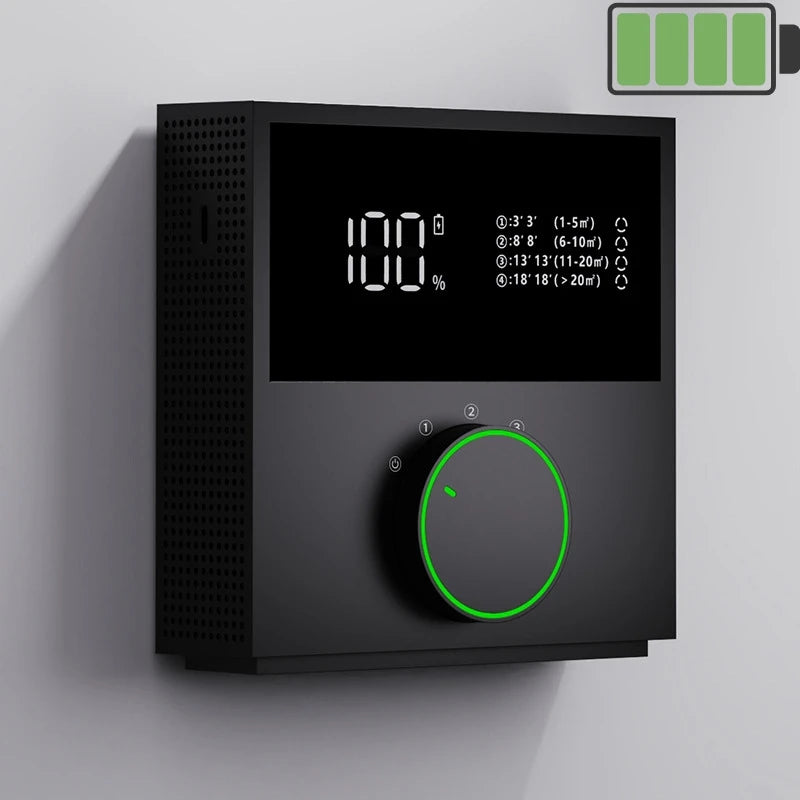 KIQUNE Negative Ion Air Purifier – Solar & USB Rechargeable, Activated Carbon Odor Remover