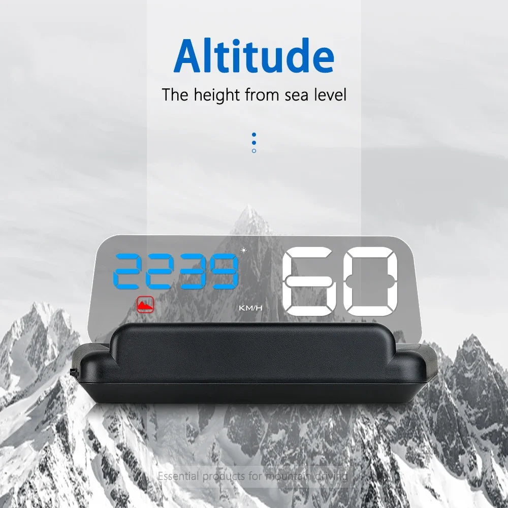 ZMFJH C500 OBD2 / T900 GPS Head-Up Display – Digital Speedometer with RPM, Fuel, Voltage & Alarm Alerts (KM/H & MPH)
